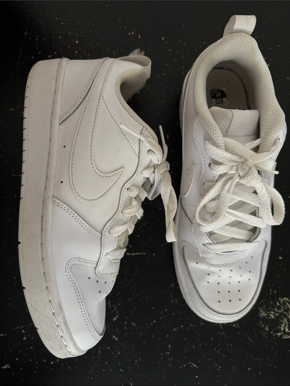 Kids White Nike Sneakers - Classic Low-Top Design
